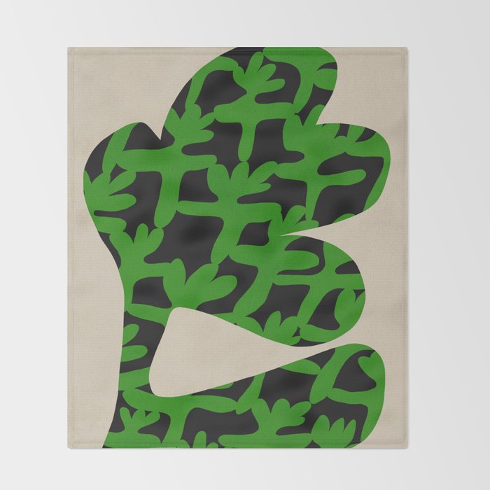 Abstract botanical-flower Throw Blanket Gallery Image 2