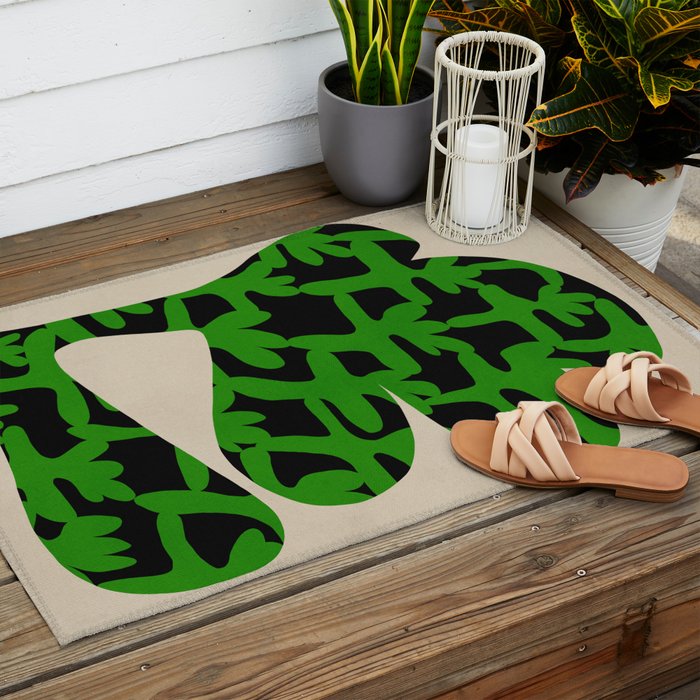 Abstract botanical-flower Outdoor Rug Gallery Image 2