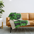 Abstract botanical-flower Throw Blanket Gallery Image 1