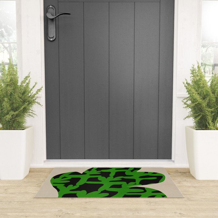 Abstract botanical-flower Welcome Mat Gallery Image 3