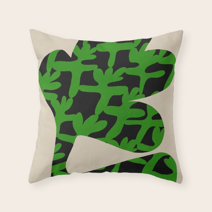 Abstract botanical-flower Throw Pillow Gallery Image 6