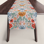  Victorian Botanicals - Carnation in Red and Blue Table Runner Gallery Image 1