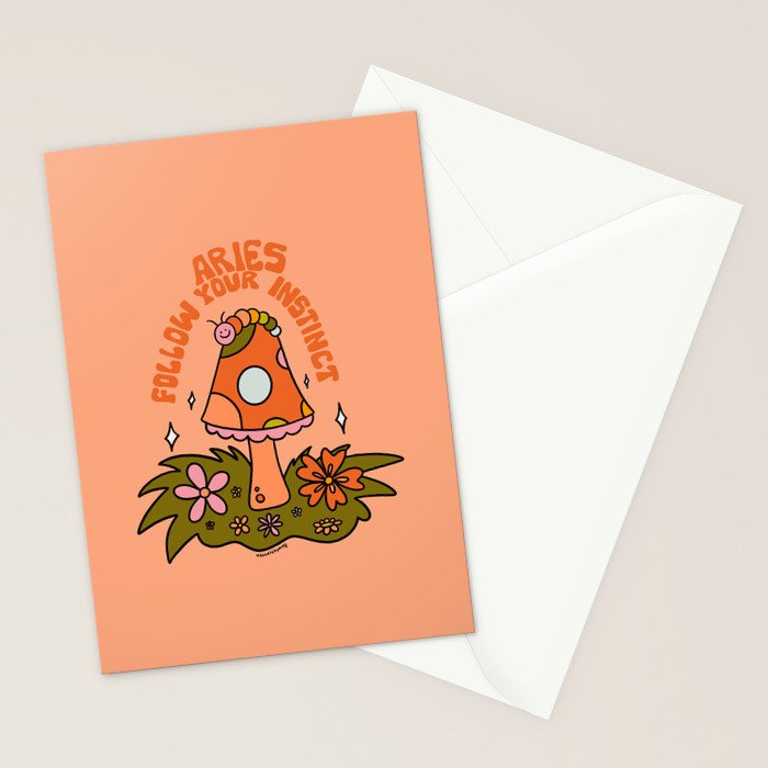 Aries Caterpillar Stationery Card Gallery Image 2