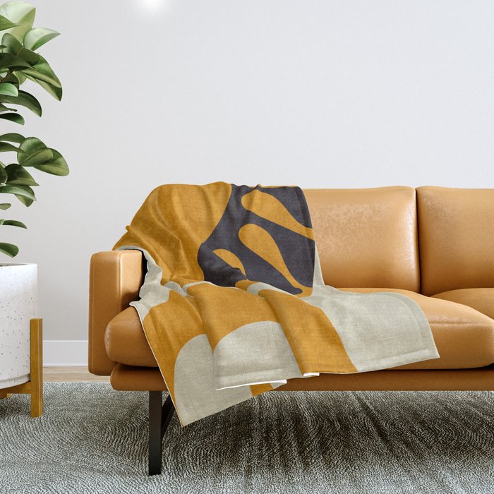 shapes organic matisse Throw Blanket Gallery Image 1