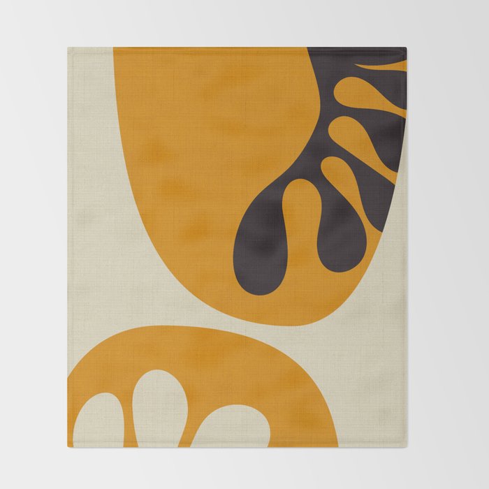 shapes organic matisse Throw Blanket Gallery Image 2