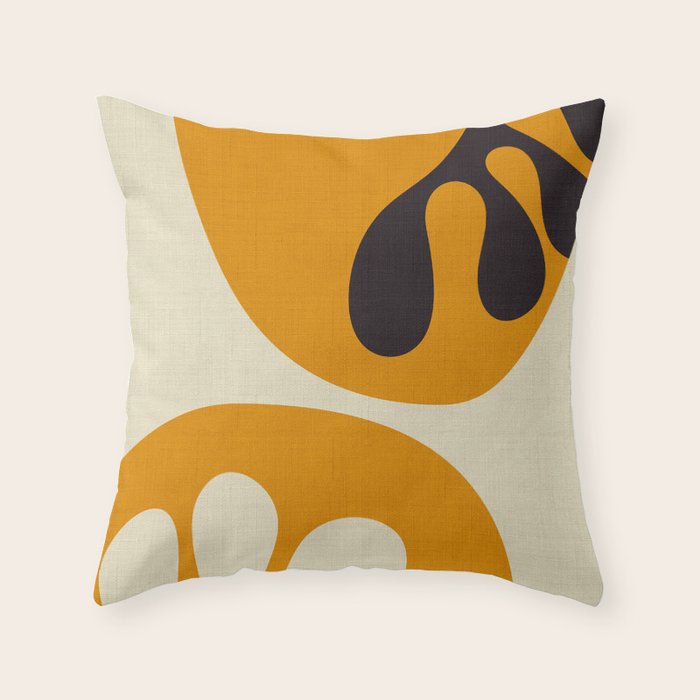 shapes organic matisse Throw Pillow Gallery Image 1