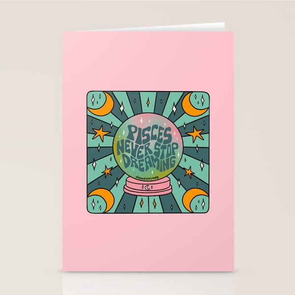 Pisces Crystal Ball Stationery Card Gallery Image 2
