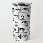 Anime eye cartoon comic art pattern Travel Mug Gallery Image 1