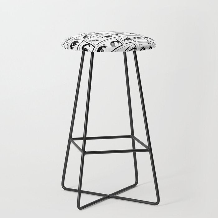 Anime eye cartoon comic art pattern Stool Gallery Image 1