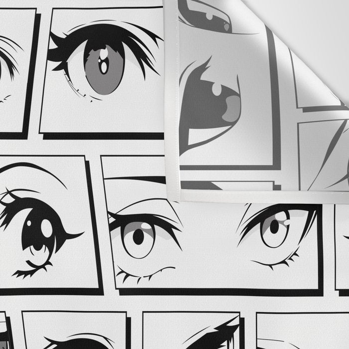 Anime eye cartoon comic art pattern Wall Tapestry Gallery Image 3
