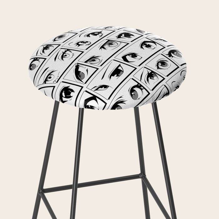 Anime eye cartoon comic art pattern Stool Gallery Image 2