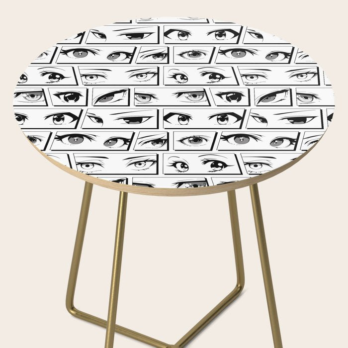 Anime eye cartoon comic art pattern Side Table Gallery Image 2