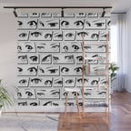 Anime eye cartoon comic art pattern Wall Mural Gallery Image 1