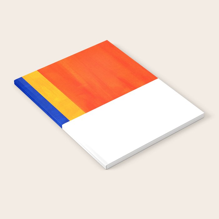 Wide Awake Blue Yellow And Orange Colorfield  Notebook Gallery Image 2