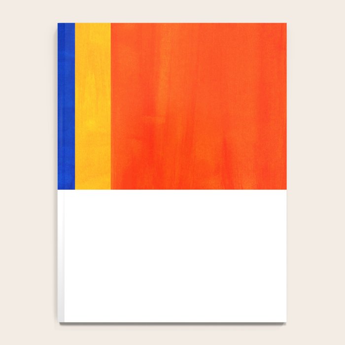 Wide Awake Blue Yellow And Orange Colorfield  Notebook Gallery Image 4