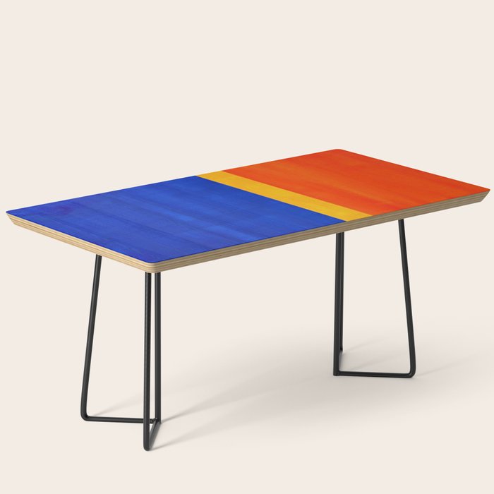 Wide Awake Blue Yellow And Orange Colorfield  Coffee Table Gallery Image 1