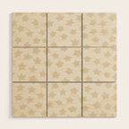 Gold Stars Pattern Wood Wall Art Gallery Image 1