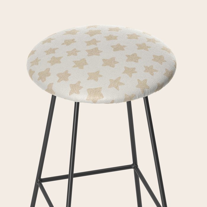 Gold Stars Pattern Stool Gallery Image 2