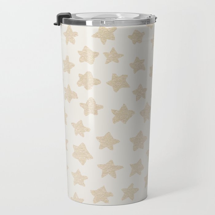 Gold Stars Pattern Travel Mug Gallery Image 3