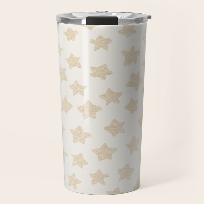 Gold Stars Pattern Travel Mug Gallery Image 1