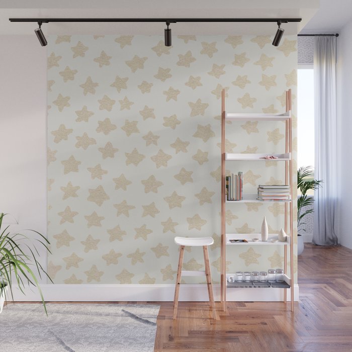 Gold Stars Pattern Wall Mural Gallery Image 1