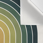 Gradient Arch XXVI Green Tones Mid Century Modern Rainbow Wall Tapestry Gallery Image 3