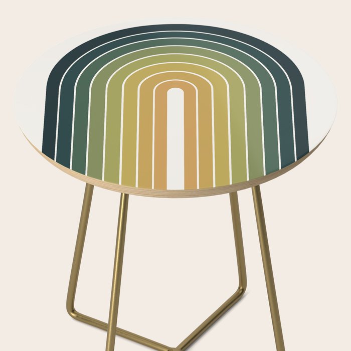 Gradient Arch XXVI Green Tones Mid Century Modern Rainbow Side Table Gallery Image 2
