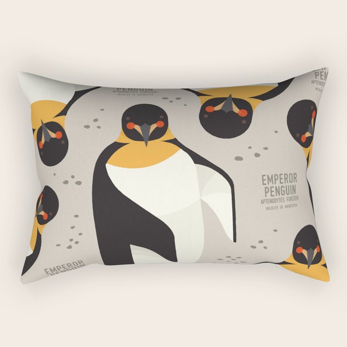 Emperor Penguin, Wildlife of Antarctica Rectangular Pillow Gallery Image 2