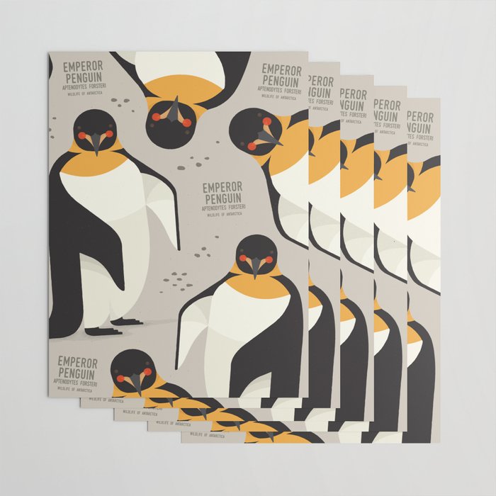 Emperor Penguin, Wildlife of Antarctica Wrapping Paper Gallery Image 3