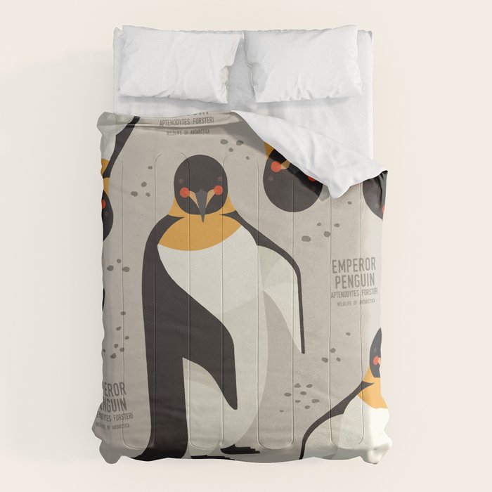 Emperor Penguin, Wildlife of Antarctica Comforter Gallery Image 6