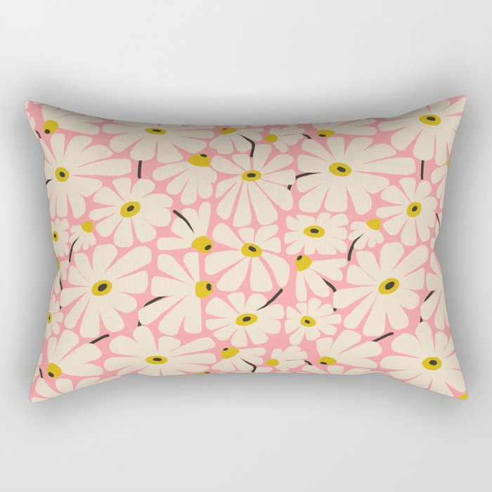 Daisy fresh 2 - pink Rectangular Pillow Gallery Image 2