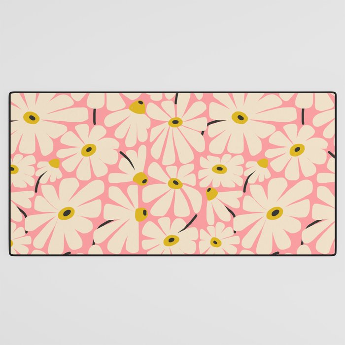 Daisy fresh 2 - pink Desk Mat Gallery Image 3