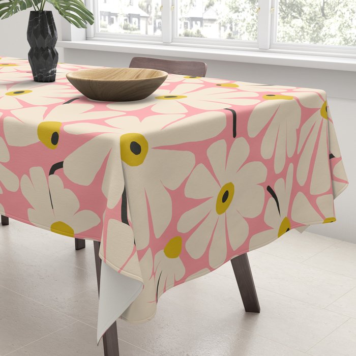Daisy fresh 2 - pink Tablecloth Gallery Image 3