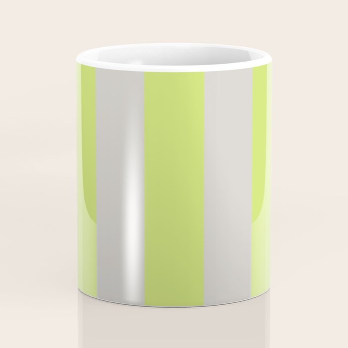 Lime and Chiffon Stripes Coffee Mug Gallery Image 4