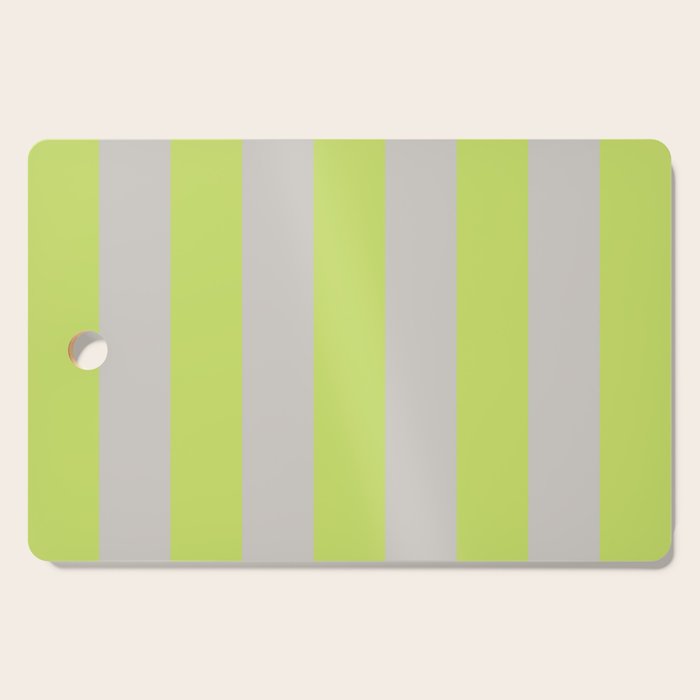 Lime and Chiffon Stripes Cutting Board Gallery Image 1