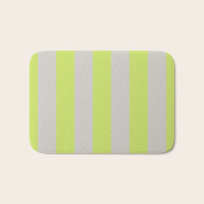 Lime and Chiffon Stripes Bath Mat Gallery Image 1