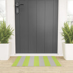 Lime and Chiffon Stripes Welcome Mat Gallery Image 3