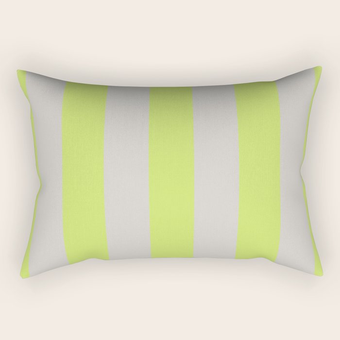 Lime and Chiffon Stripes Rectangular Pillow Gallery Image 1