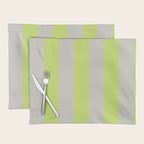 Lime and Chiffon Stripes Placemat Gallery Image 1