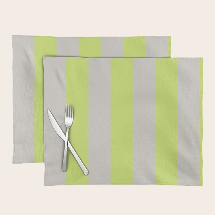 Lime and Chiffon Stripes Placemat Gallery Image 1