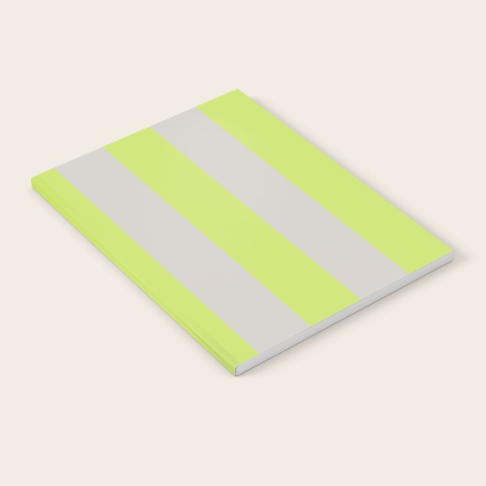 Lime and Chiffon Stripes Notebook Gallery Image 1