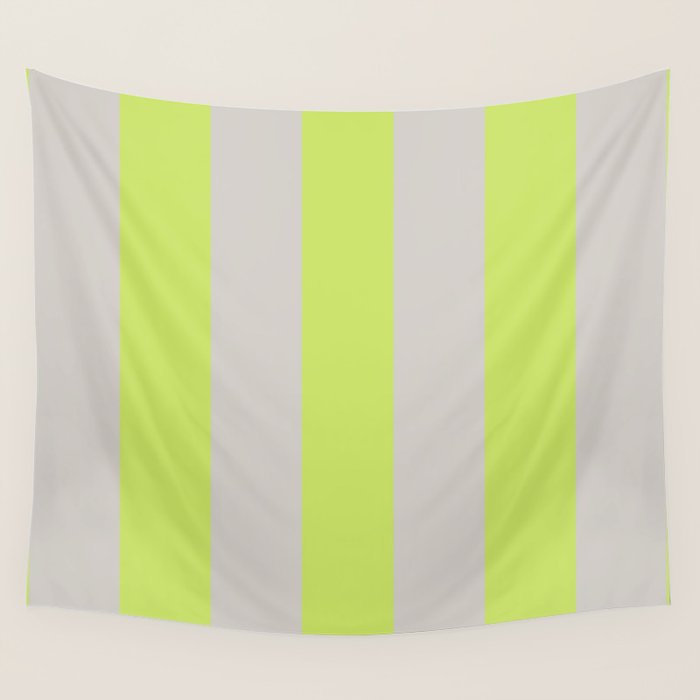 Lime and Chiffon Stripes Wall Tapestry Gallery Image 1