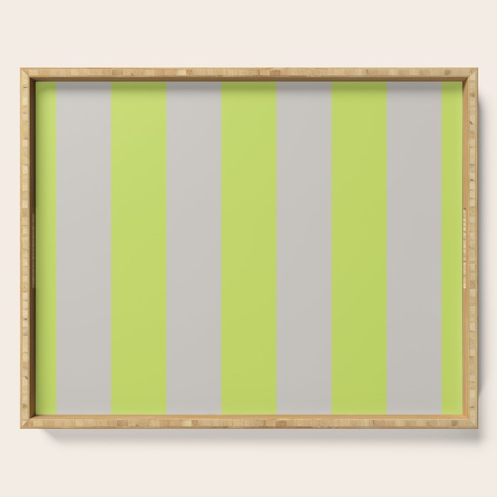 Lime and Chiffon Stripes Serving Tray Gallery Image 1