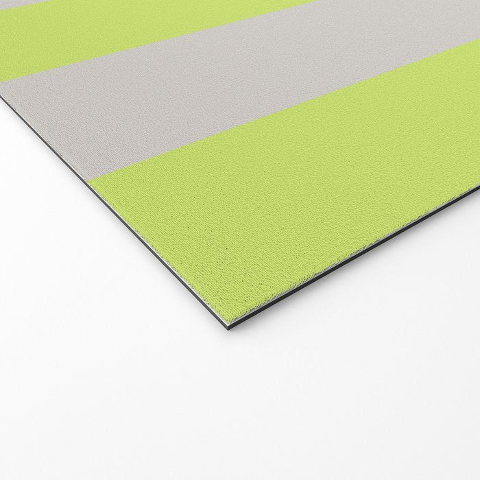 Lime and Chiffon Stripes Welcome Mat Gallery Image 2