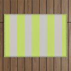 Lime and Chiffon Stripes Outdoor Rug Gallery Image 1