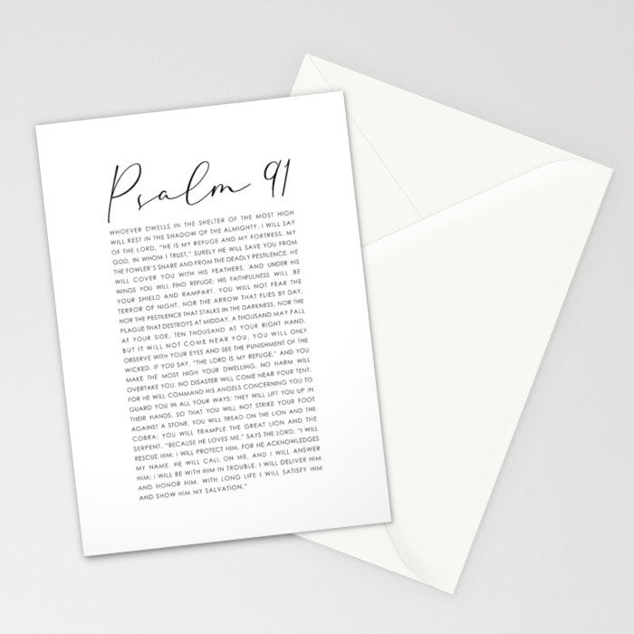 Psalm 91 Whoever dwells in the shelter of the Most High Stationery Card Gallery Image 2