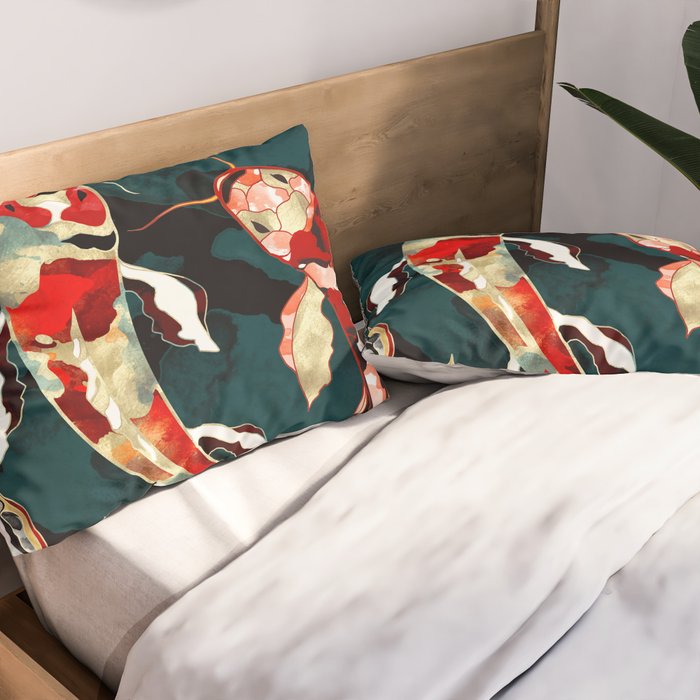 Metallic Koi Pillow Sham Gallery Image 2