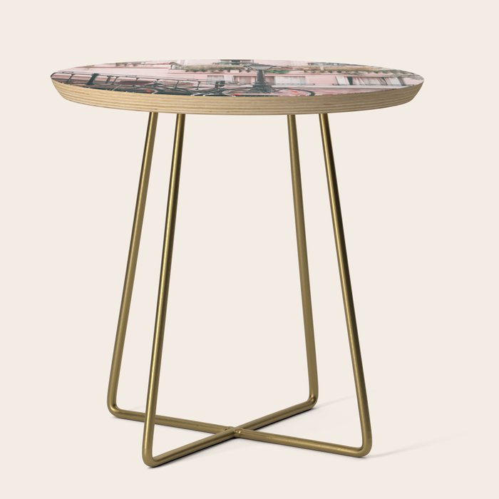 Bike in Paris Pink City Photography  Side Table Gallery Image 1