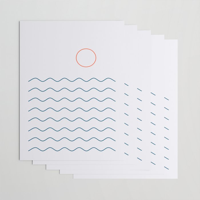 La Mer (Jour) Seascape Wrapping Paper Gallery Image 3