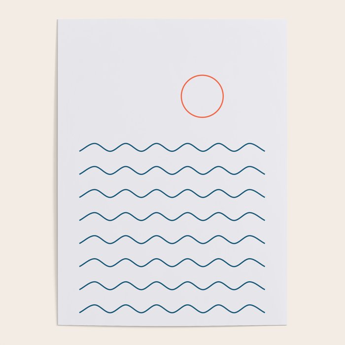 La Mer (Jour) Seascape Poster Gallery Image 1